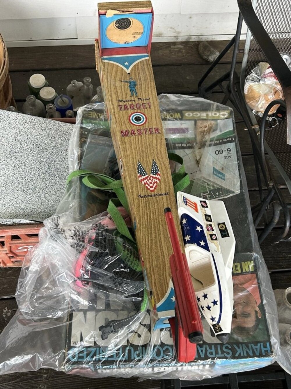 Vintage Ohio Art Tin Target Game & Toy Pistol
